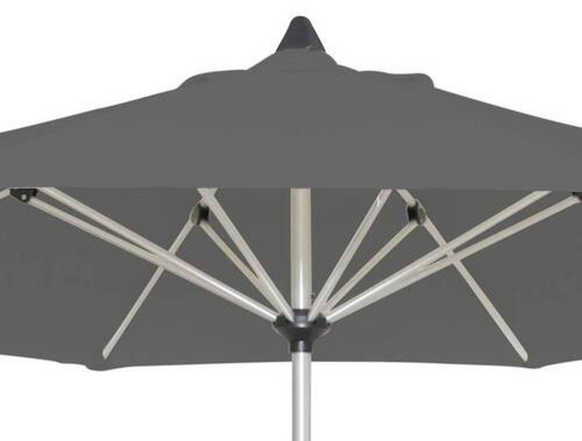 SONNENSCHIRM 270 cm   - Platinfarben/Anthrazit, Basics, Textil/Metall (270cm) - Gardenson