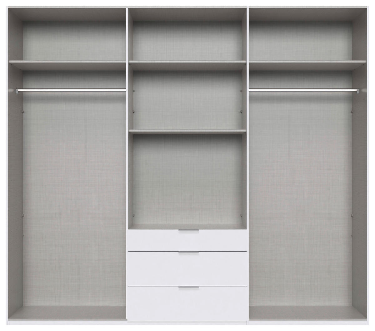 DREHTÜRENSCHRANK in Grau, Sahara  - Alufarben/Grau, Modern, Glas/Holzwerkstoff (270/236/58cm) - MID.YOU