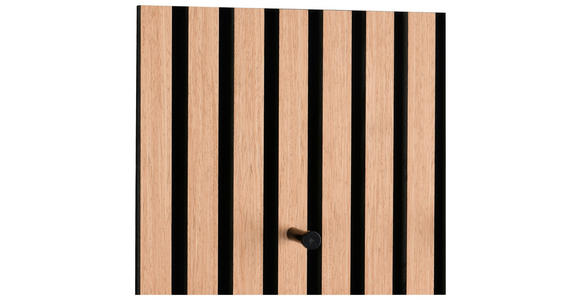 GARDEROBENPANEEL in 60/30/7 cm - Schwarz/Eiche Artisan, MODERN, Holzwerkstoff/Textil (60/30/7cm) - Xora