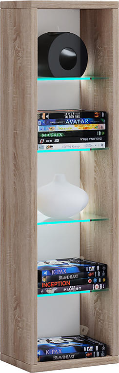 REGAL  21/77/20 cm Sonoma Eiche  - Sonoma Eiche, Basics, Glas/Holzwerkstoff (21/77/20cm) - MID.YOU