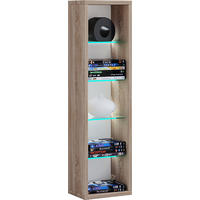 HYLLA i 21/77/20 cm Sonoma ek  - Sonoma ek, Basics, trämaterial/glas (21/77/20cm) - MID.YOU