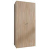 MEHRZWECKSCHRANK 80/185/54 cm  in Eichefarben  - Eichefarben/Alufarben, KONVENTIONELL, Holzwerkstoff/Kunststoff (80/185/54cm) - Xora
