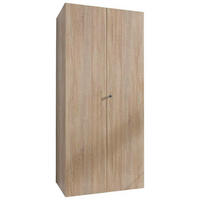 VIACÚČELOVÁ SKRIŇA, farba duba, 80/185/54 cm - farba duba/hliníková, Konventionell, kompozitné drevo/plast (80/185/54cm) - Xora