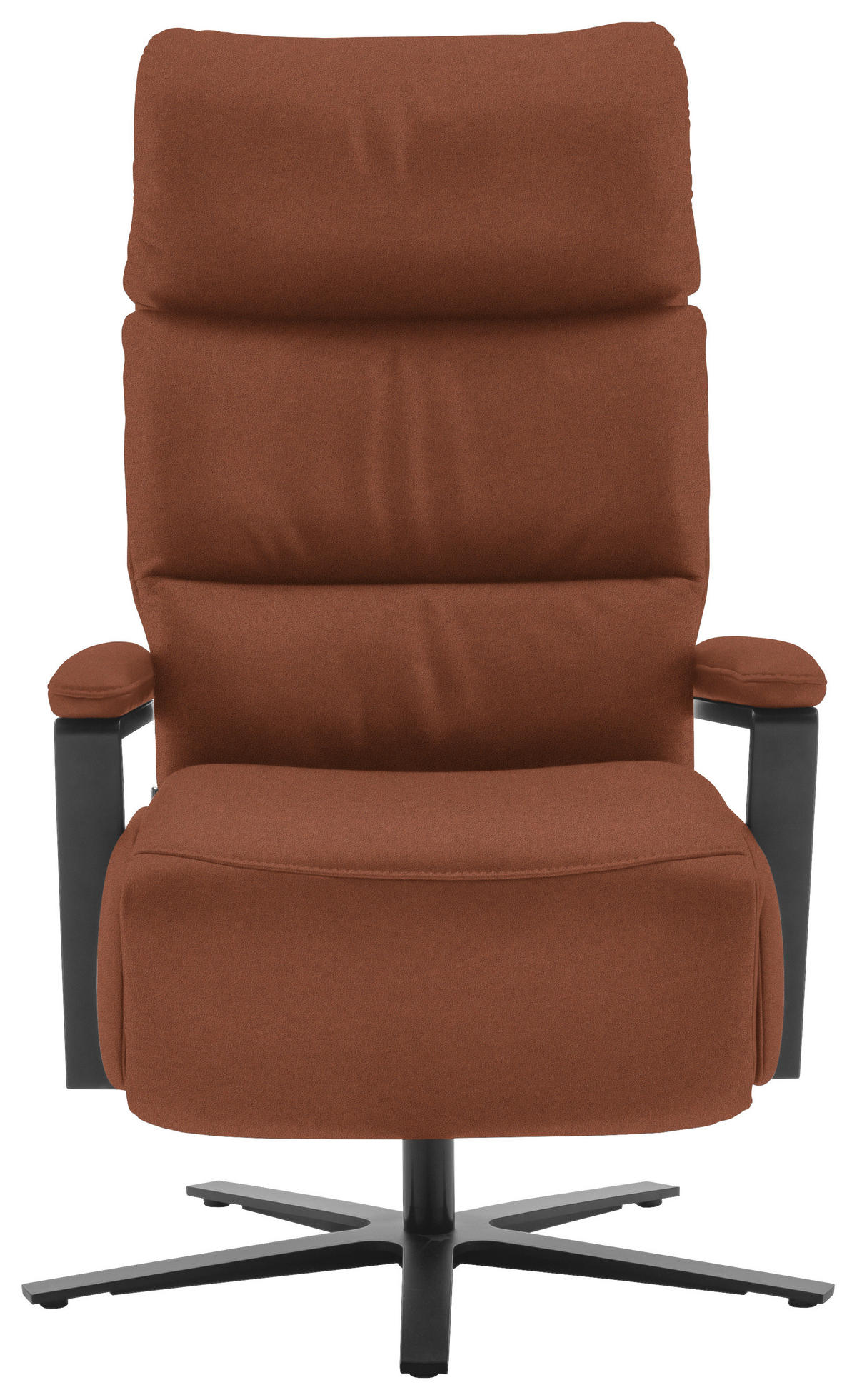FERNSEHSESSEL in Cognac  - Cognac/Schwarz, Design, Leder/Metall (74/111/85cm) - Schöner Wohnen