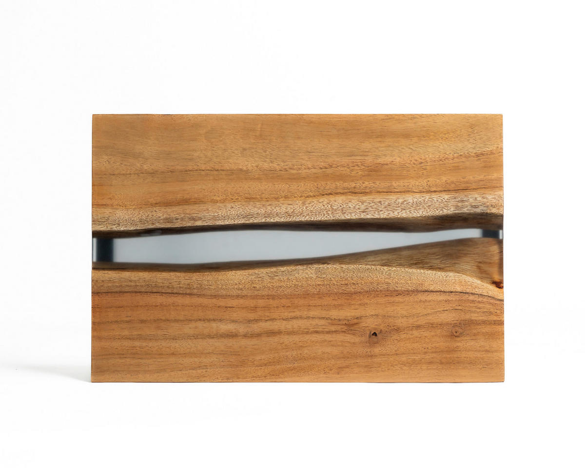 BEISTELLTISCH in Holz, Metall 45/30/62 cm  - Schwarz/Akaziefarben, LIFESTYLE, Holz/Metall (45/30/62cm) - Landscape