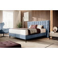 BOXSPRINGBETT 180/200 cm  in Graublau  - Graublau/Schwarz, Design, Holz/Holzwerkstoff (180/200cm) - Esposa