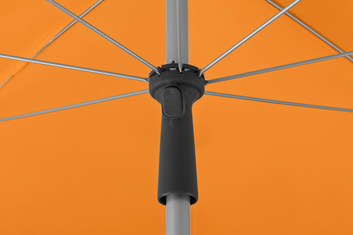 SONNENSCHIRM   - Silberfarben/Orange, Basics, Textil/Metall (200/220/200cm) - Schneider