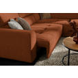 ECKSOFA in Struktur Rostfarben  284/205 cm  - Rostfarben/Schwarz, Design, Kunststoff/Textil (284/205cm) - Xora