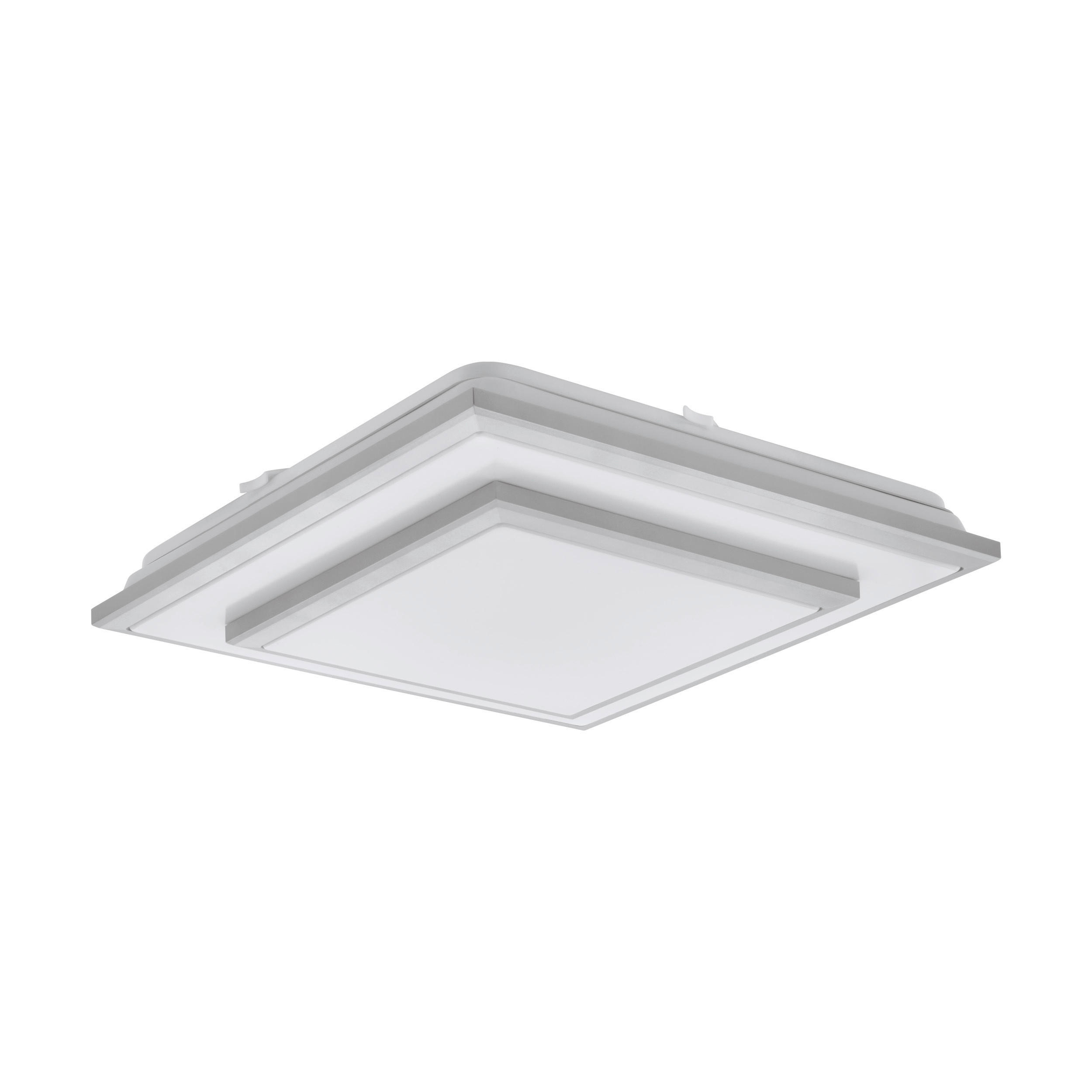 LED-WANDLEUCHTE 33/33/7,5 cm   - Silberfarben/Weiß, Basics, Kunststoff/Metall (33/33/7,5cm) - Eglo