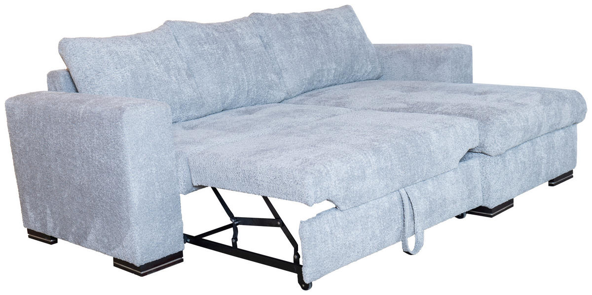 ECKSOFA in Webstoff Grau  - Braun/Grau, KONVENTIONELL, Holz/Textil (170/235cm) - Carryhome