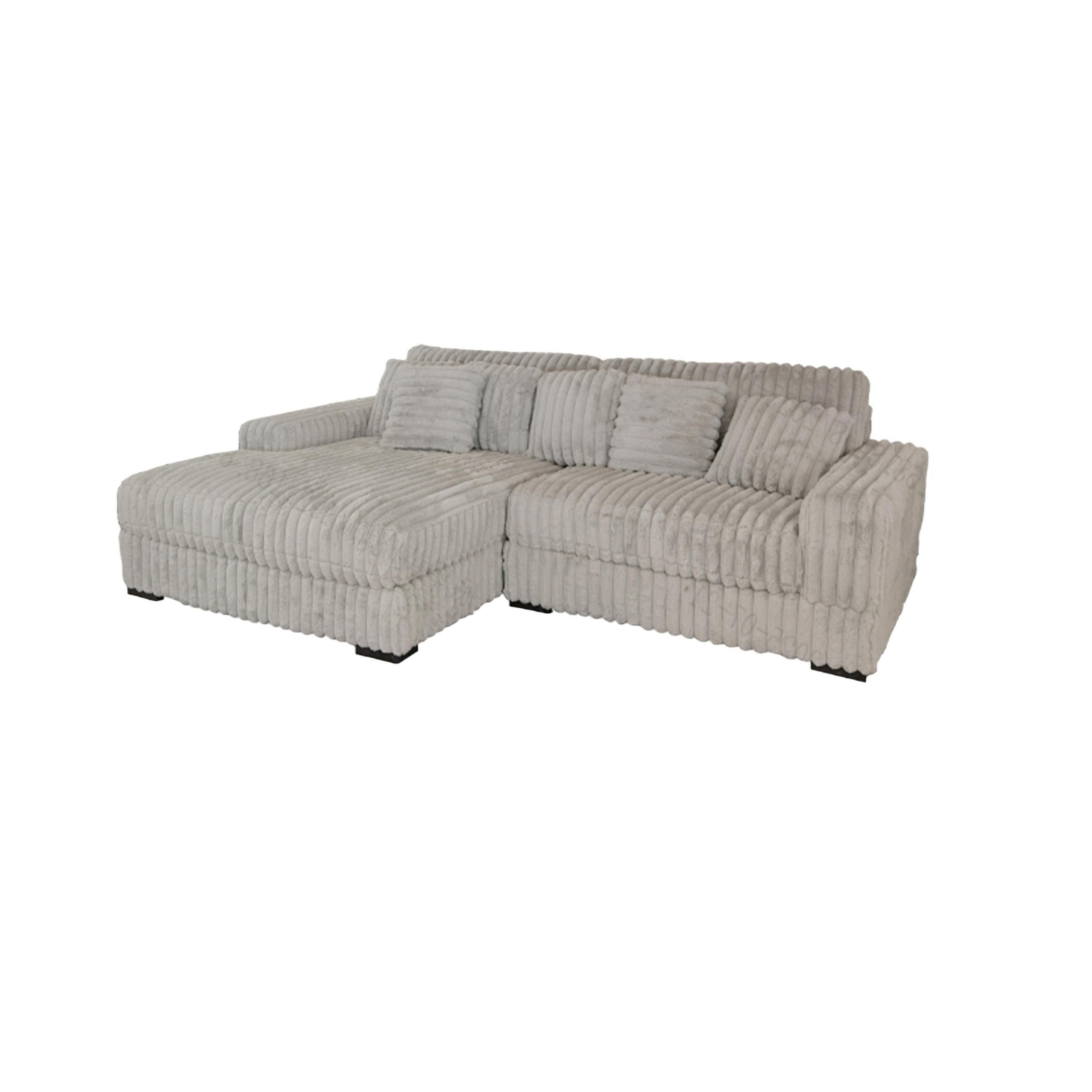HÖRNSOFFA i vävt tyg grå  - svart/grå, Design, textil/plast (114/182cm) - Livetastic