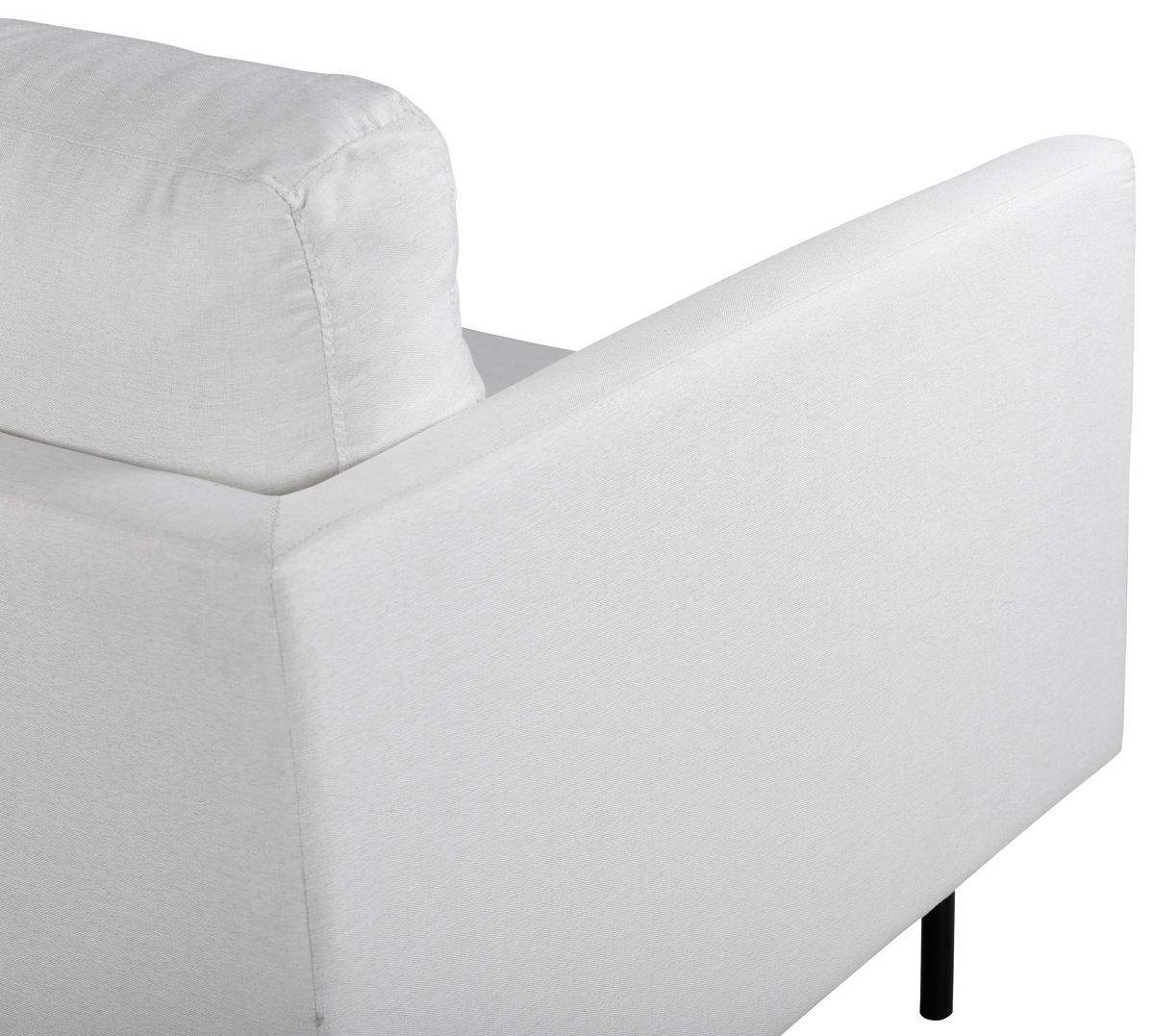 2-SITS SOFFA i metall, textil cremefärgad, svart  - svart/cremefärgad, Design, metall/textil (180/78/80cm) - Livetastic