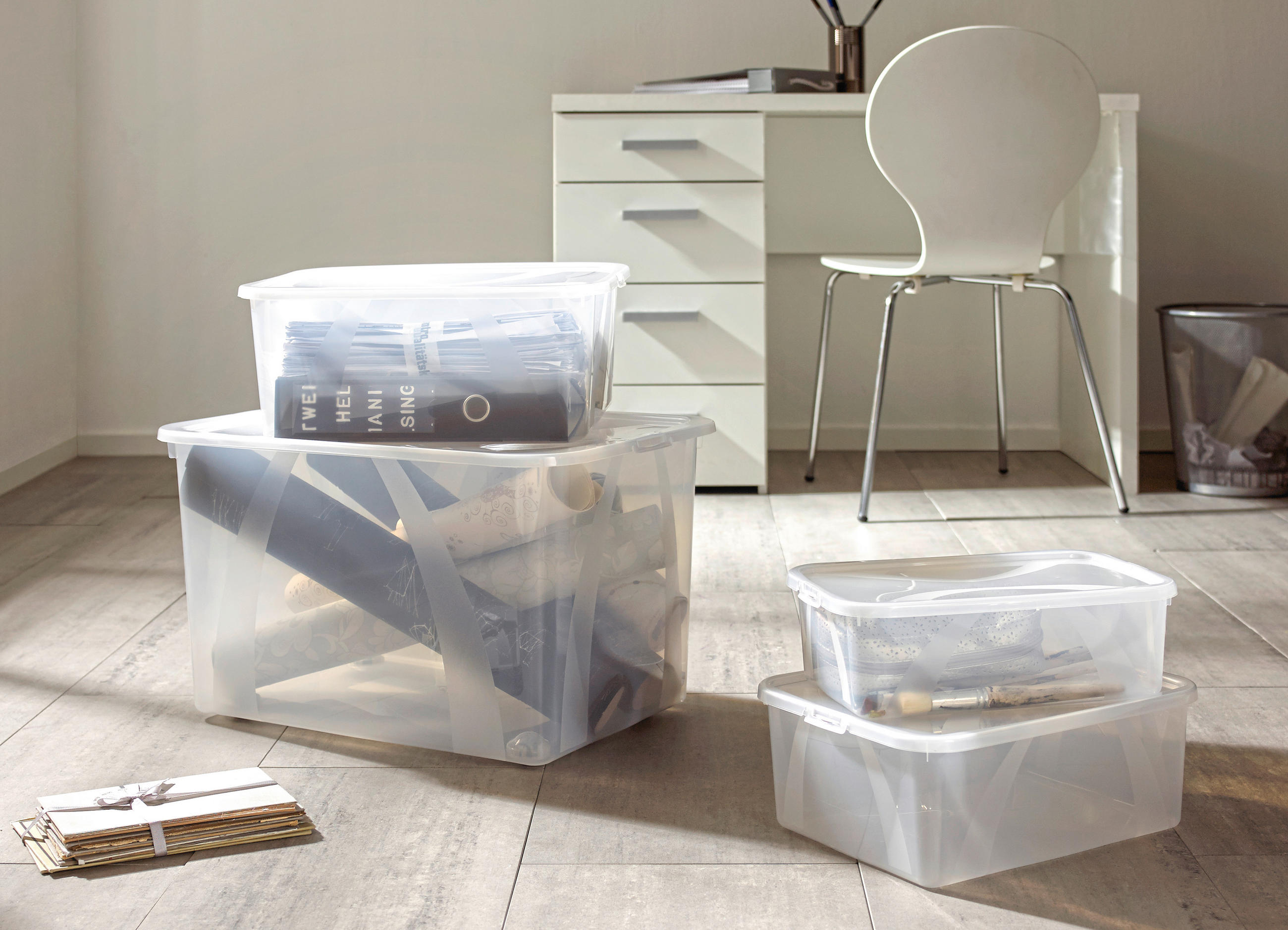 BOX MIT DECKEL    19,8/16,5/8,9 cm  - Transparent, KONVENTIONELL, Kunststoff (19,8/16,5/8,9cm) - Rotho