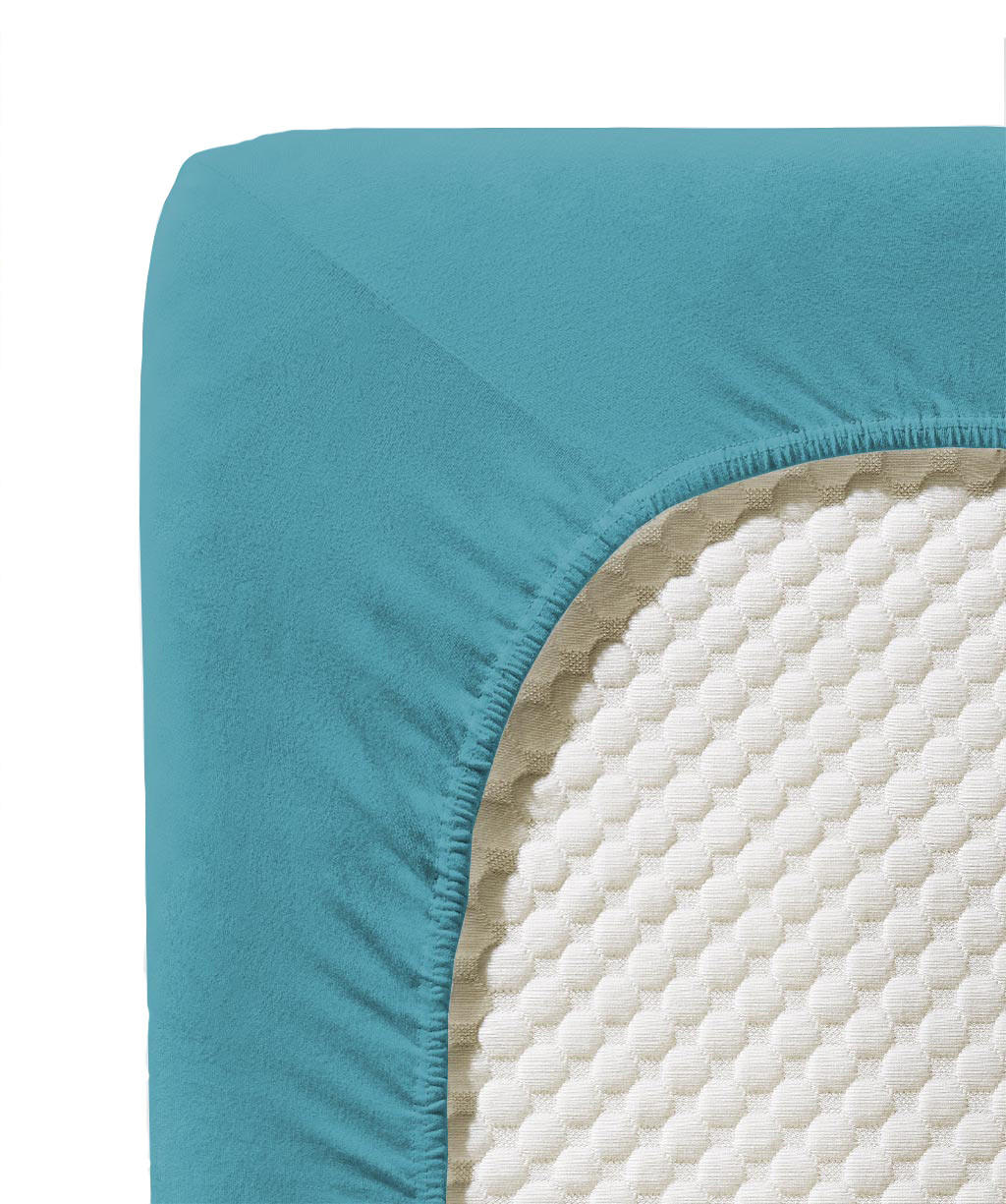 SPANNBETTTUCH Jenny C Single-Jersey  - Petrol, Basics, Textil (100/200cm) - Fleuresse