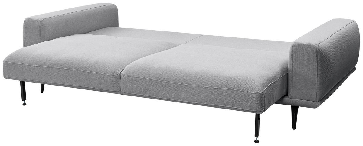 3-SITZER-SOFA in Webstoff Grau  - Schwarz/Grau, Modern, Textil/Metall (242/89/115cm) - MID.YOU