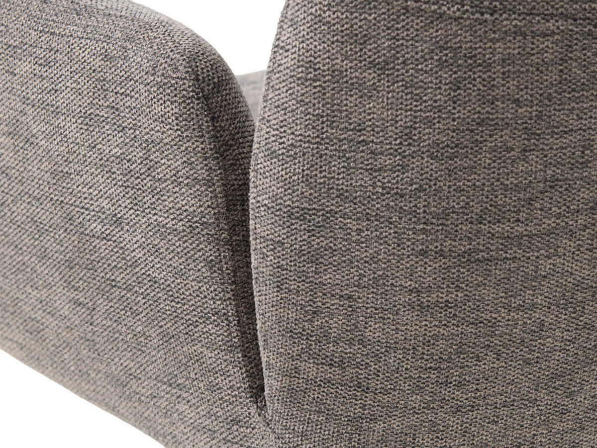 STOL MED ARMSTÖD  - svart/grå, Modern, metall/textil (57,5/88/62cm) - Livetastic