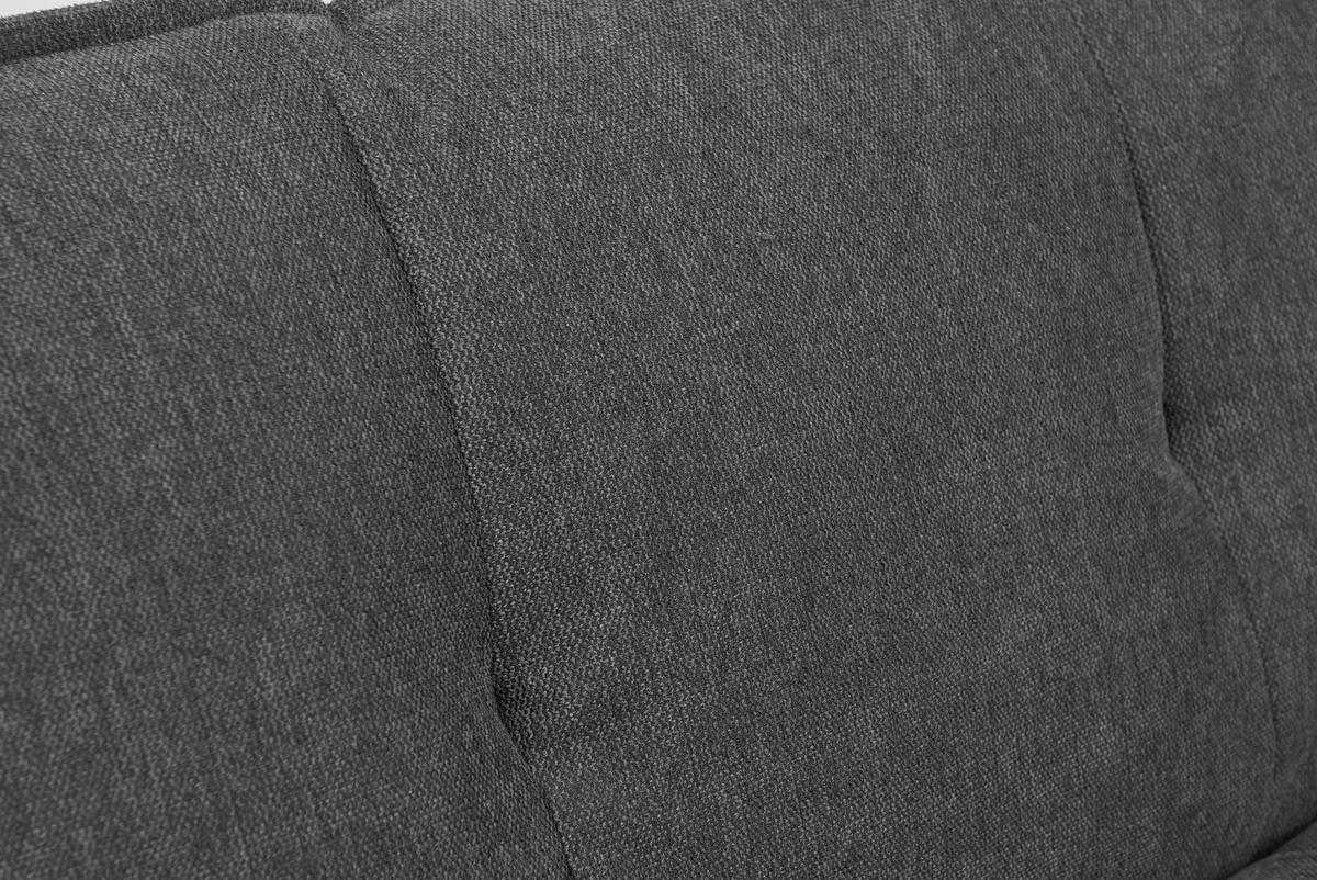 SCHLAFSOFA Webstoff Dunkelgrau  - Dunkelgrau/Schwarz, Design, Holz/Textil (196/83/82cm) - Ti'me