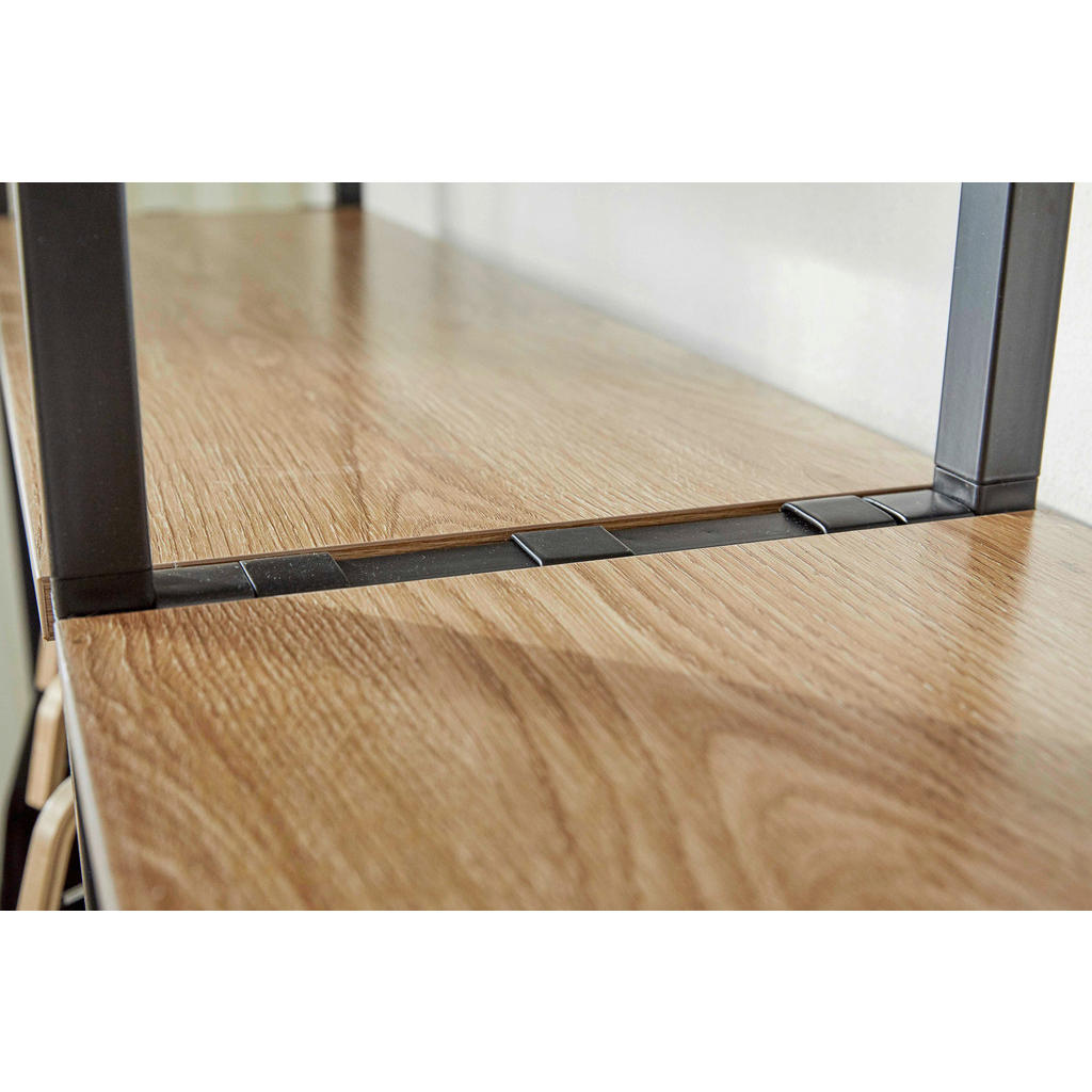 Thumbnail - Livetastic Leiterregal, Natur, Schwarz, Metall, Holzwerkstoff, 6 Fächer, 82.5x210x30 cm, erweiterbar, Beimöbel erhältlic...