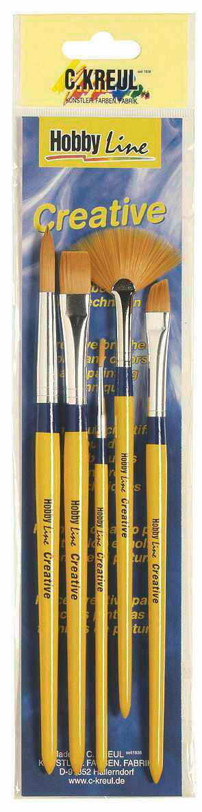 KÜNSTLERPINSEL - Gelb, Basics, Holz (7/30,5/1cm)