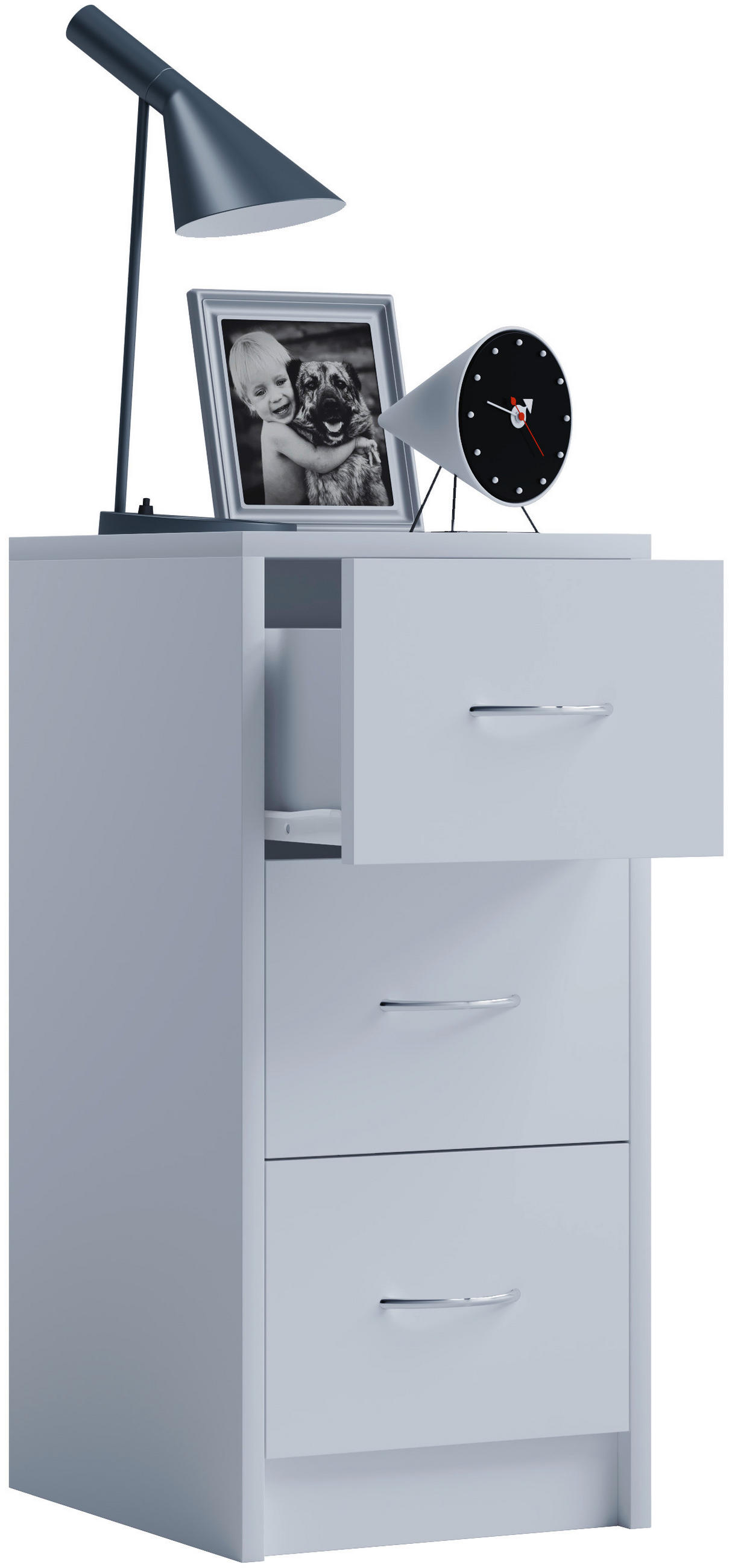 Nachtkästchen Weiß H: 65 Cm Boxal Maxi