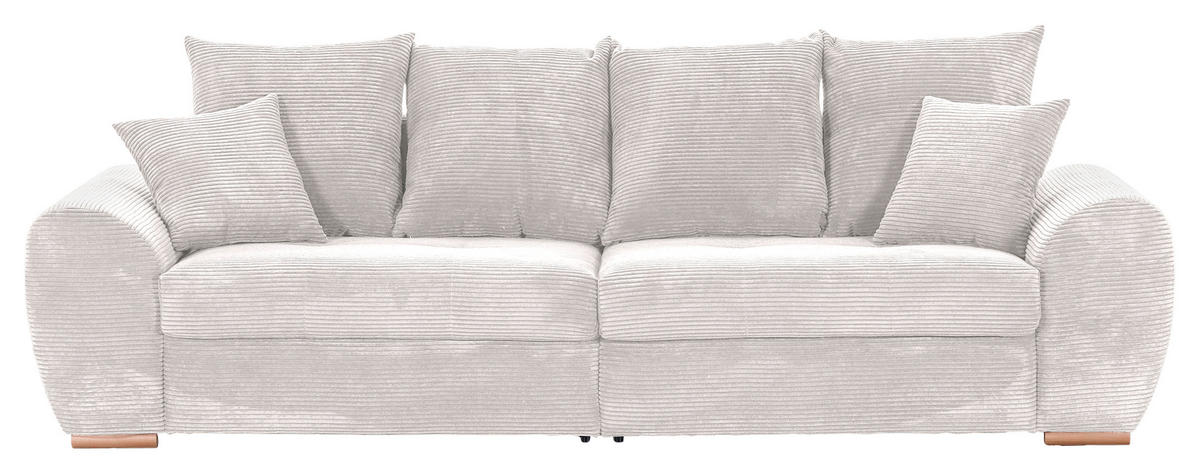 BIGSOFA in Cord Naturfarben  - Eichefarben/Naturfarben, KONVENTIONELL, Holz/Textil (270/72/109cm) - Carryhome