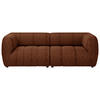 SOFA in Struktur Terracotta  - Terracotta/Schwarz, Design, Holz/Textil (240/80/95cm) - MID.YOU