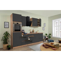 KÜCHENBLOCK 280 cm   in Eichefarben  - Eichefarben/Grau, MODERN, Holzwerkstoff (280cm) - Respekta