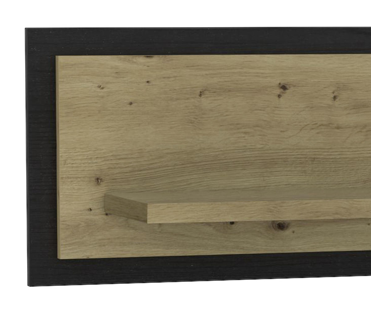 WANDBOARD in 140/29,6/23,4 cm Schwarz, Eichefarben  - Eichefarben/Schwarz, Basics, Holzwerkstoff/Kunststoff (140/29,6/23,4cm) - Livetastic