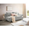 SCHLAFSOFA Flachgewebe Hellgrau  - Chromfarben/Hellgrau, Design, Holz/Textil (205/77-93/99cm) - Novel