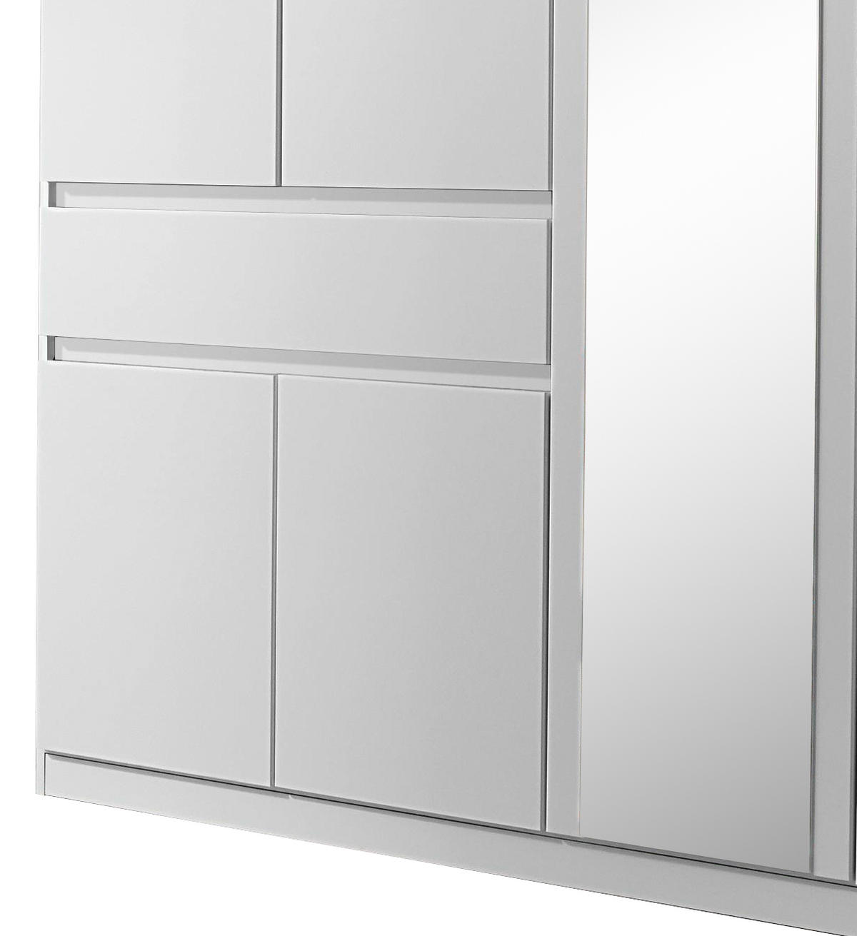 DREHTÜRENSCHRANK in Weiss  - Weiss, Design, Glas/Holzwerkstoff (181/197/54cm) - Rauch Möbel