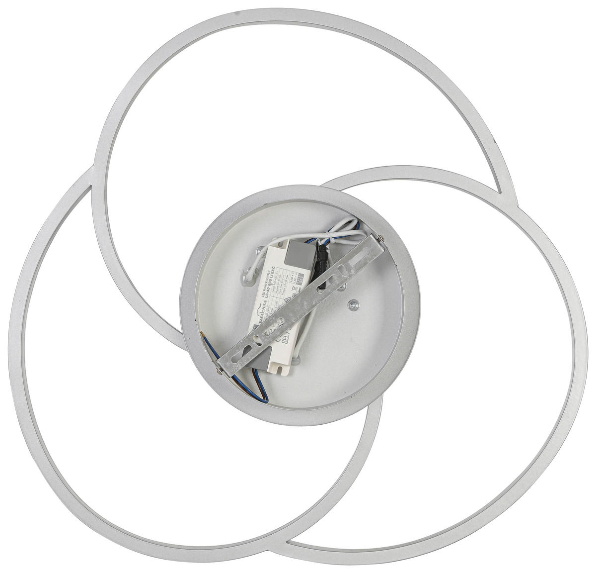 STROPNÍ LED SVÍTIDLO, 50/7,5 cm  - barvy stříbra, Trend, kov/plast (50/7,5cm) - Novel