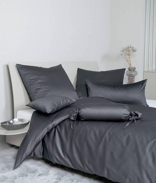 KOPFKISSENBEZUG Giacomo 40/40 cm  - Titanfarben, Basics, Textil (40/40cm) - Janine