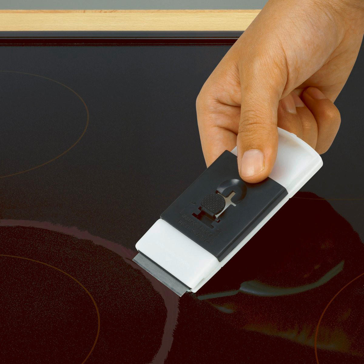 KOCHFELDSCHABER - Schwarz/Weiß, KONVENTIONELL, Kunststoff (1,8/7,9cm) - Fackelmann