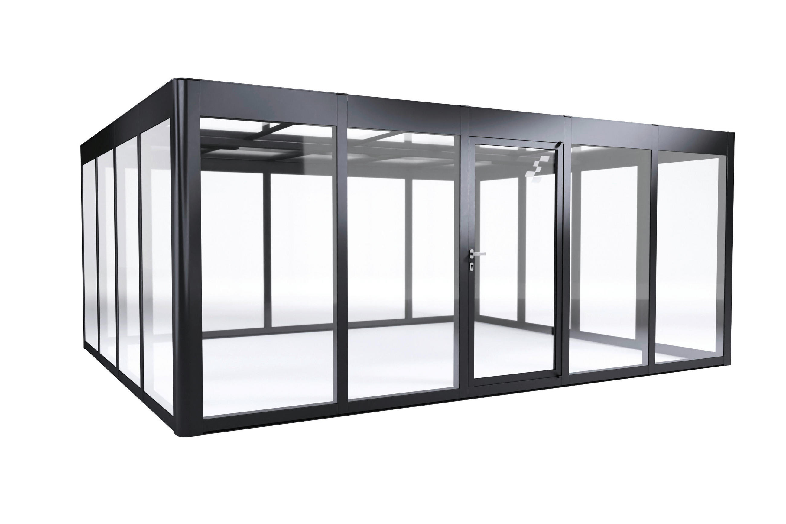 GERÄTEHAUS 548/229/443 cm  - Anthrazit, Basics, Glas/Kunststoff (548/229/443cm) - SunElements GmbH