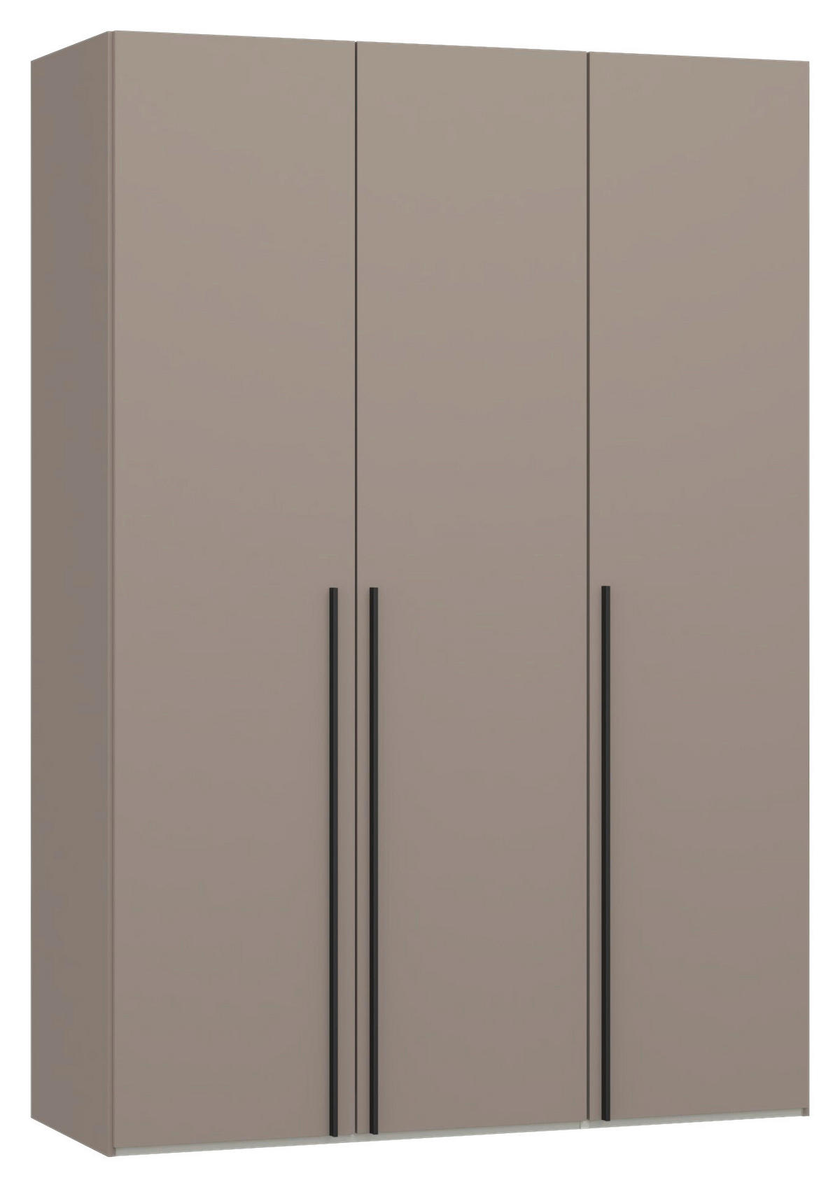 DREHTÜRENSCHRANK 152/220/59 cm,  in Hellbraun, 3-türig  - Hellbraun/Schwarz, Design, Holzwerkstoff/Metall (152/220/59cm) - Jutzler