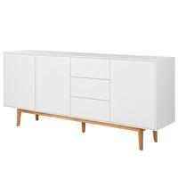SIDEBOARD 200/80/45 cm  in Weiss, Eichefarben  - Weiss/Eichefarben, Design, Holz/Holzwerkstoff (200/80/45cm) - home24
