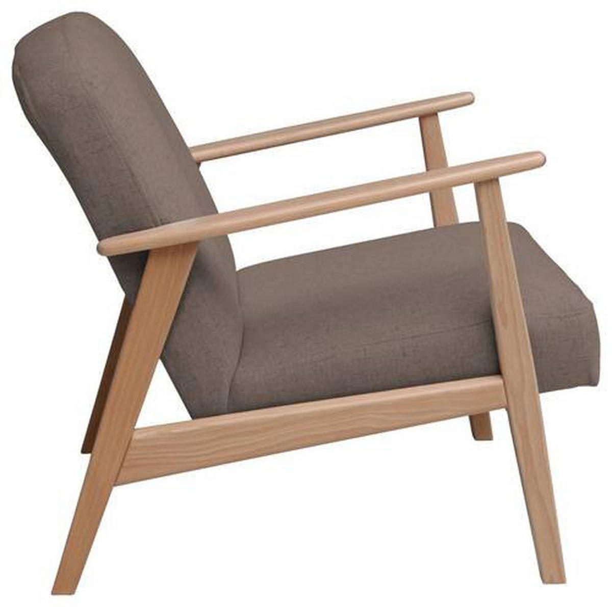 SESSEL in Webstoff Buchefarben, Hellbraun  - Hellbraun/Buchefarben, Modern, Holz/Textil (63/78/78cm) - Livetastic