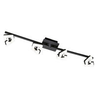 DECKENSTRAHLER Ray 78/9,5/13 cm   - Schwarz, Design, Kunststoff/Metall (78/9,5/13cm) - Fischer & Honsel