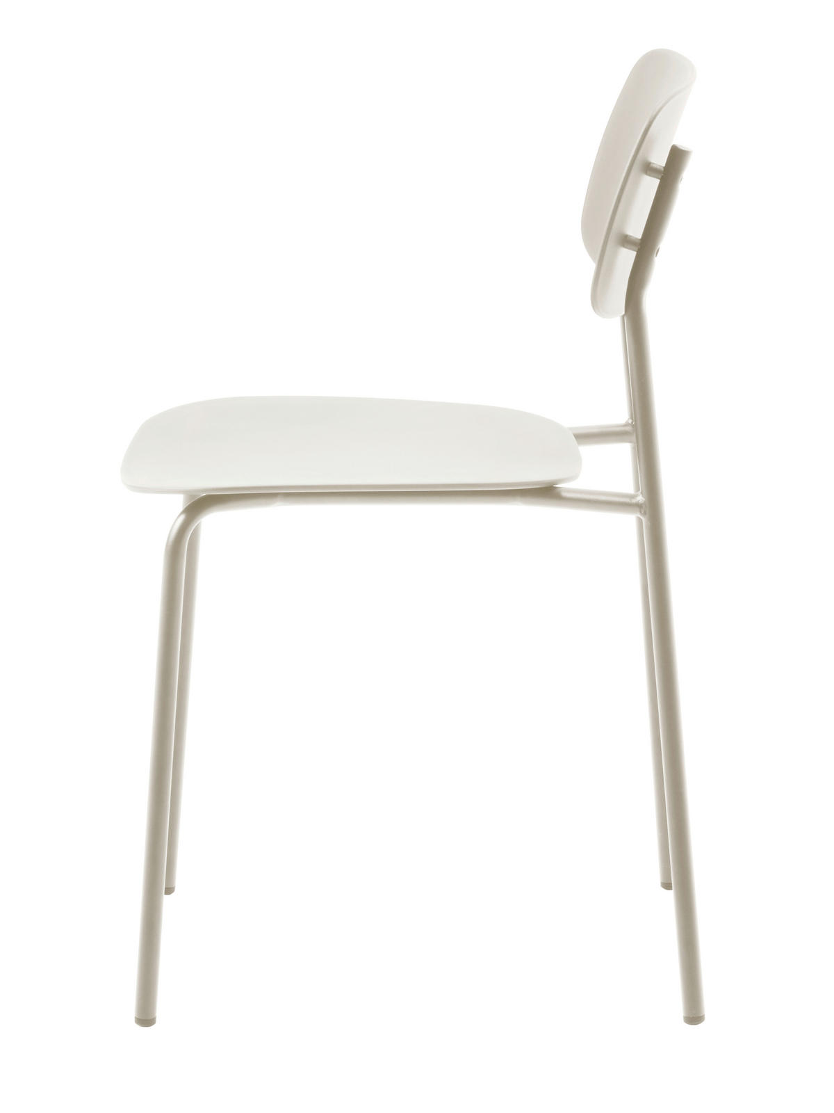 STUHL-SET 4 Stück  in matt  - Greige, MODERN, Kunststoff/Metall (43,5/79/61cm) - Livetastic