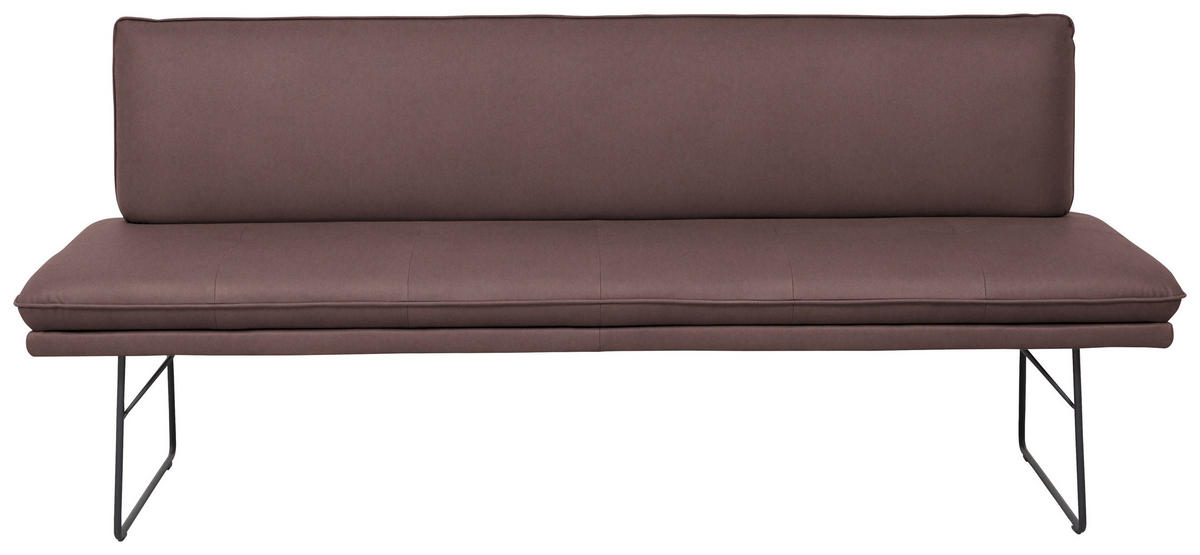 SITZBANK in Metall, Textil Schwarz, Dunkelbraun  - Dunkelbraun/Schwarz, Design, Textil/Metall (195/87/65cm) - Dieter Knoll