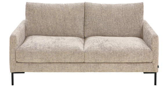 2,5-SITZER Webstoff Greige  - Greige/Schwarz, KONVENTIONELL, Textil/Metall (176/78/90cm) - Hom`in