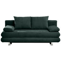 BÄDDSOFFA i mikrofiber mörkgrön  - kromfärg/mörkgrön, Design, textil/plast (196/74/90cm) - MID.YOU