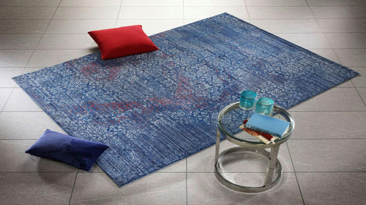 WEBTEPPICH 90/160 cm Rainbow Leja Blau  - Blau, Basics, Textil (90/160cm) - Novel