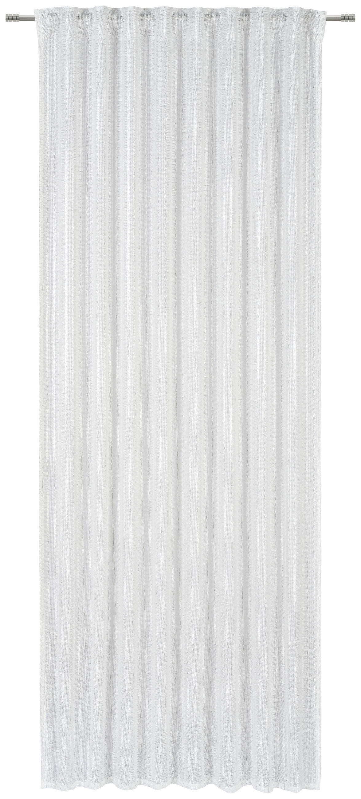 FERTIGVORHANG  transparent  135/245 cm   - Weiß/Grau, Basics, Textil (135/245cm) - Esposa