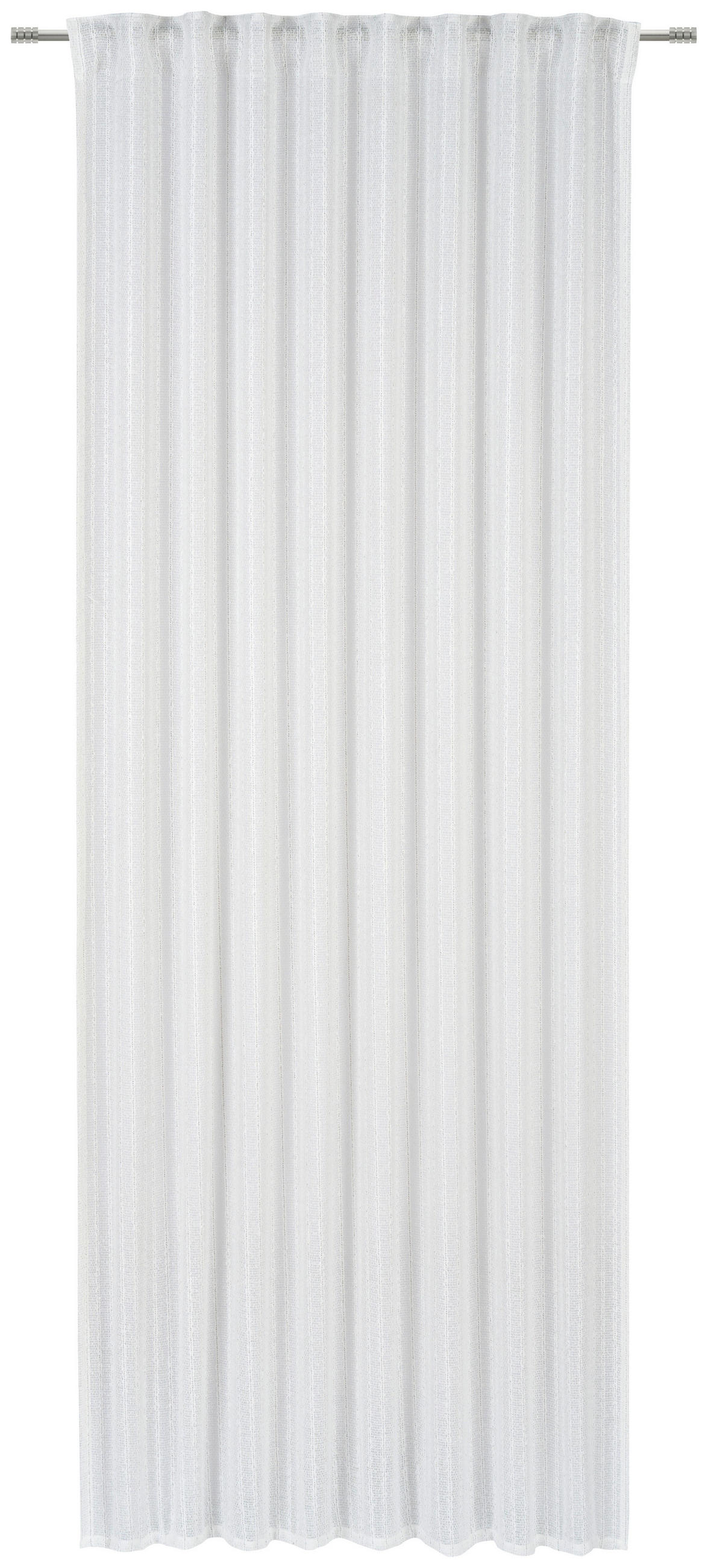 FERTIGVORHANG  transparent  135/245 cm   - Weiß/Grau, Basics, Textil (135/245cm) - Esposa