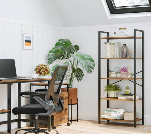 BÜCHERWAND 66/153/30 cm Braun, Schwarz - Schwarz/Braun, Basics, Holzwerkstoff/Metall (66/153/30cm) - Boxxx