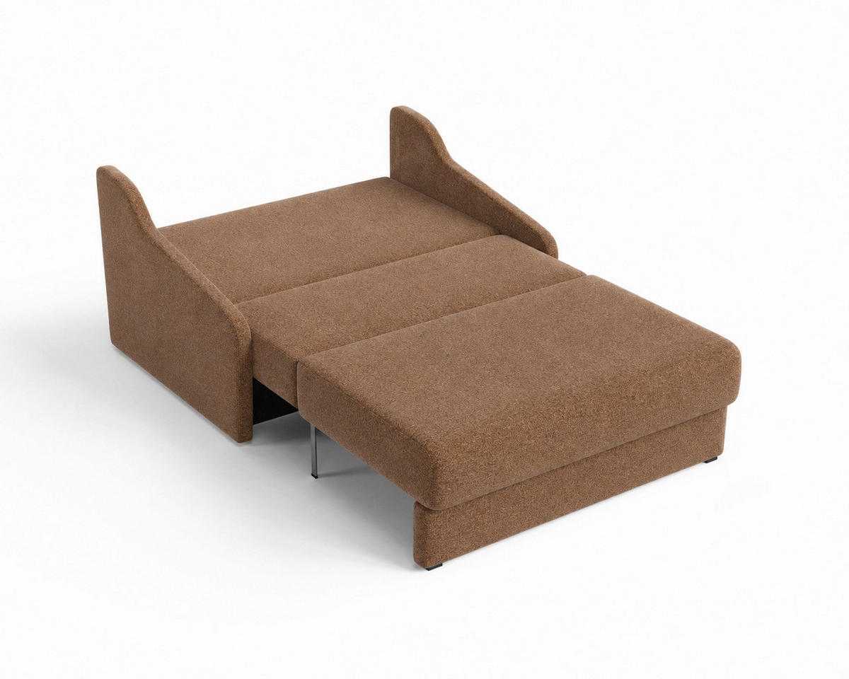 SCHLAFSOFA Rostfarben  - Rostfarben/Schwarz, Design, Kunststoff/Textil (136/86/113cm) - MID.YOU