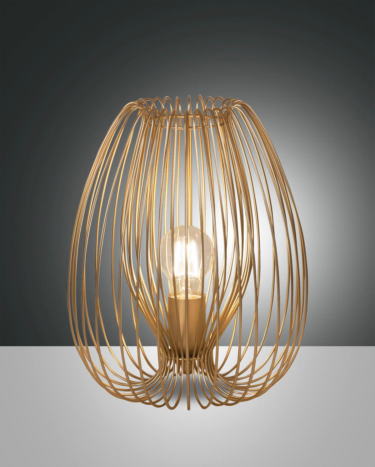 TISCHLEUCHTE 25/31 cm   - Goldfarben, Design, Metall (25/31cm) - Fabas Luce