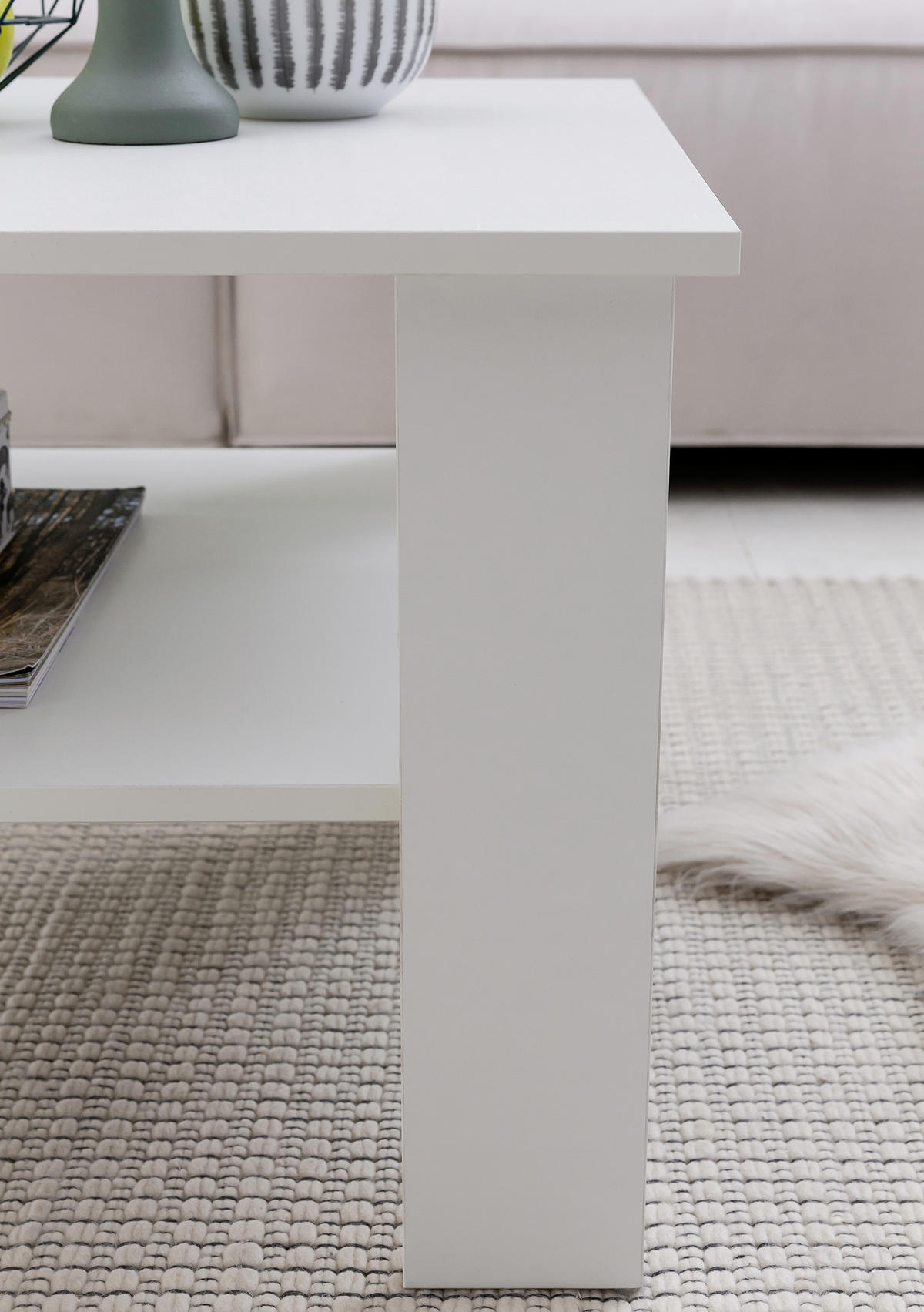 COUCHTISCH in Holzwerkstoff 60/60/42 cm  - Weiß, KONVENTIONELL, Holzwerkstoff (60/60/42cm) - MID.YOU