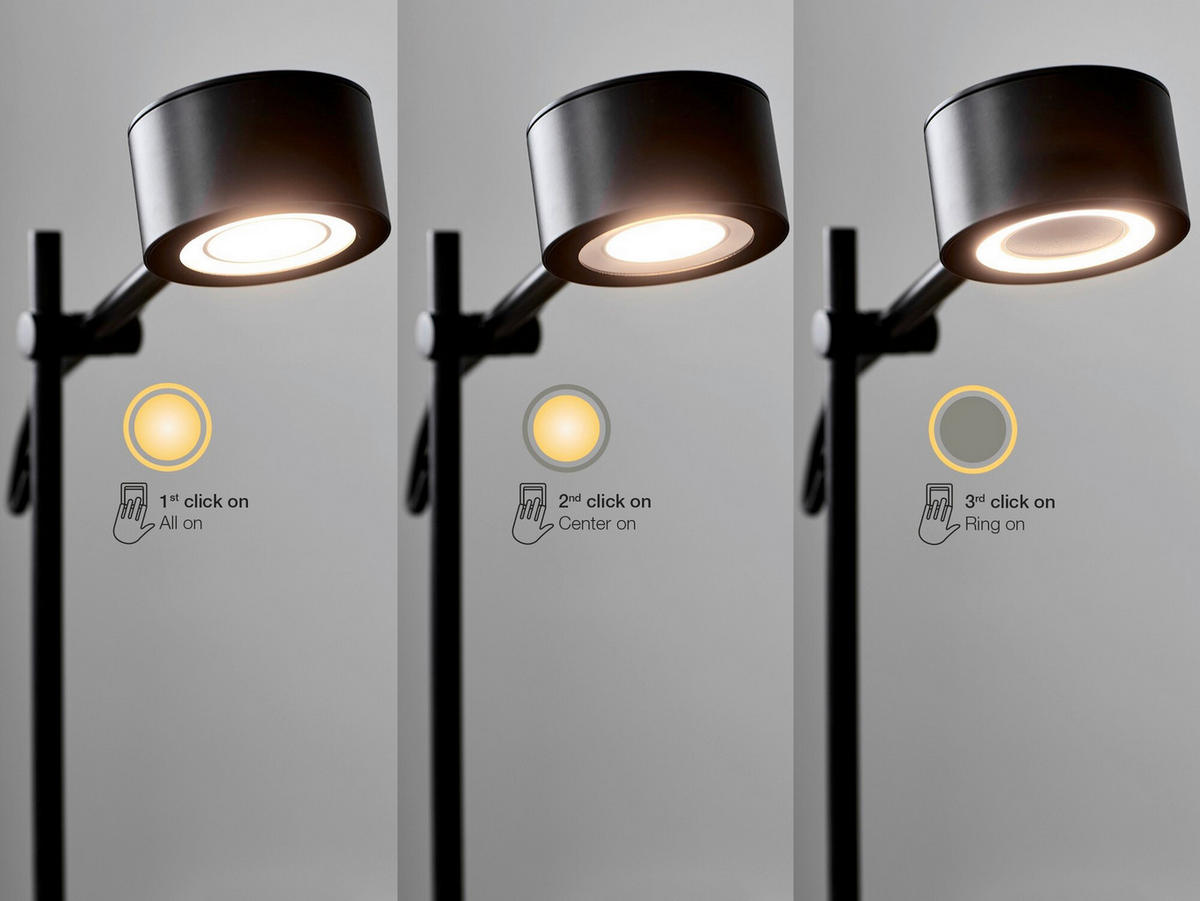 LED-TISCHLEUCHTE 8,5/40,7 cm   - Schwarz, Design, Metall (8,5/40,7cm) - Nordlux